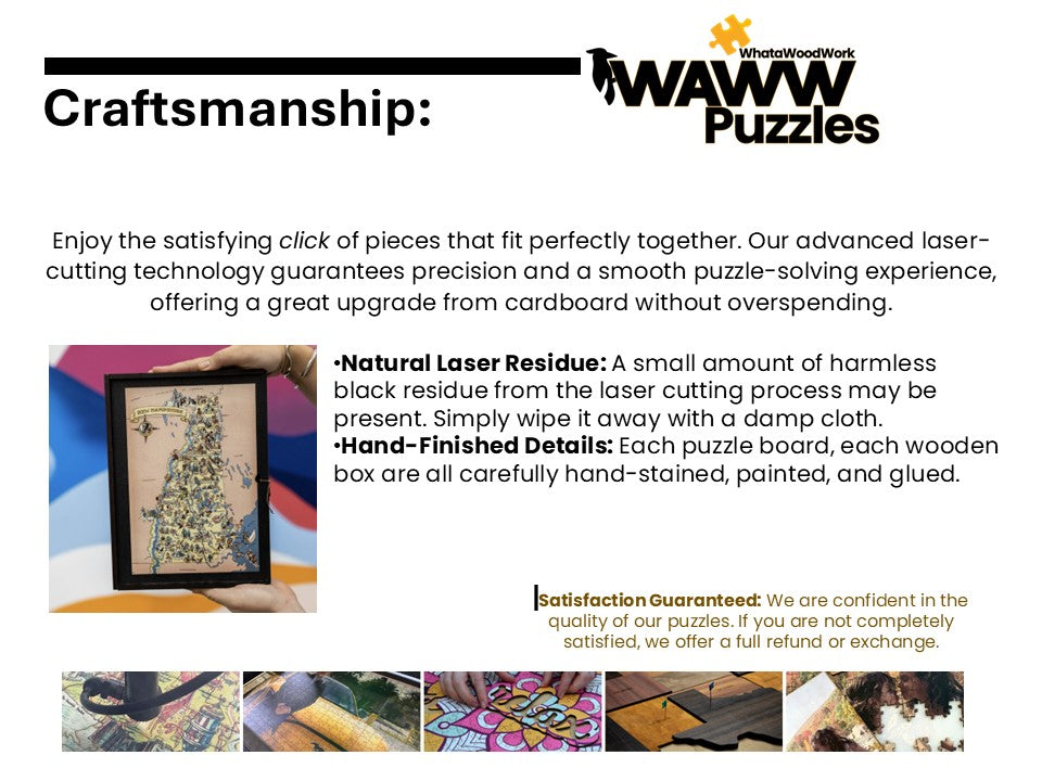 Custom Branded Wooden Puzzles for Corporate Gifting & Events | 300 jigsaw Pieces | Pack of 10