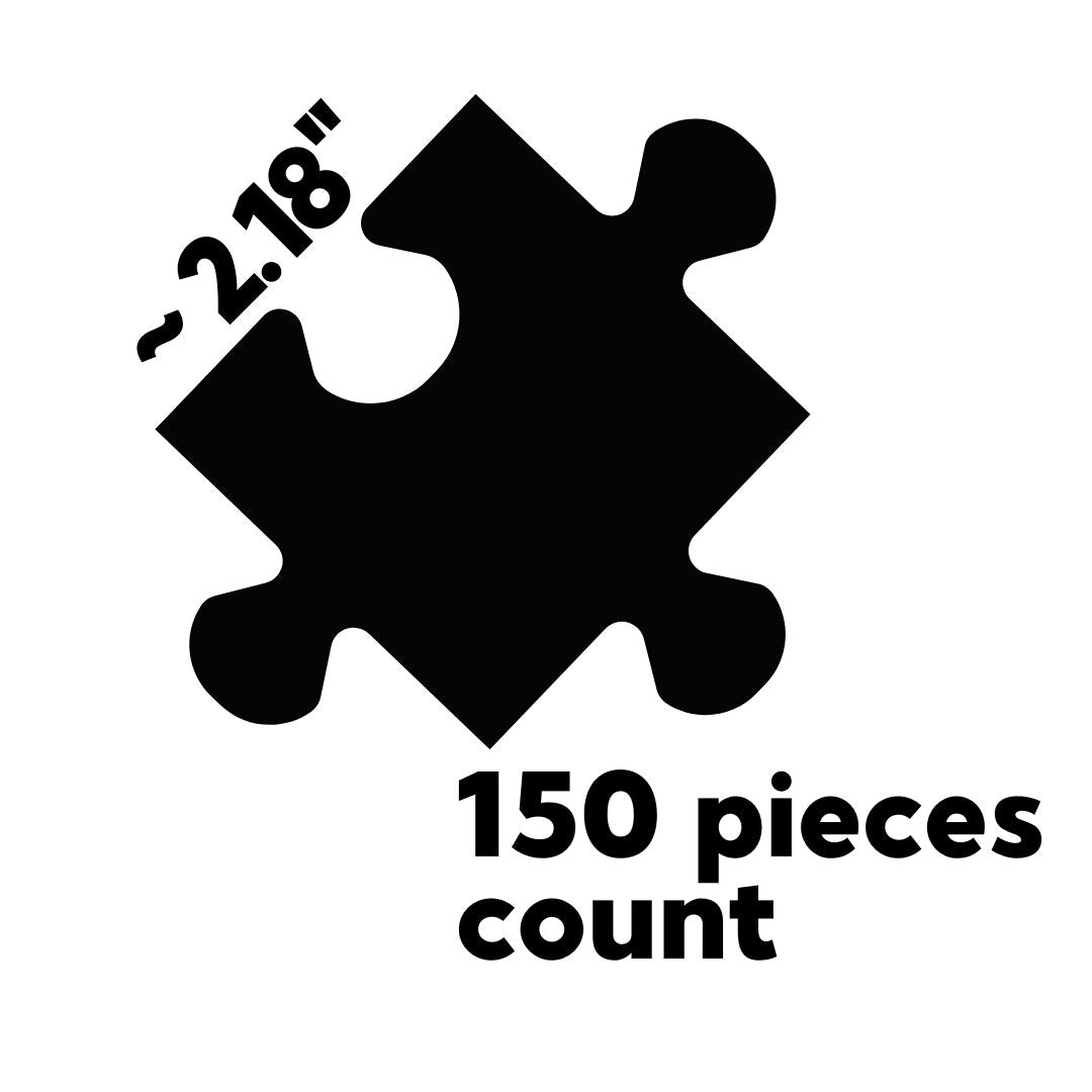 large jigsaw pieces with messages from wedding guests on the back. WAWW Puzzles custom photo puzzle that doubles as wedding guest book alternative.