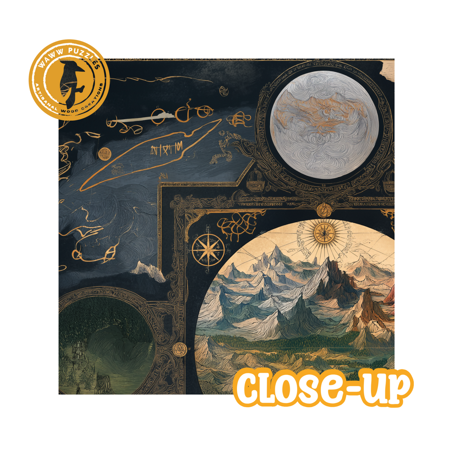 Middle Earth Wooden Puzzle | Jigsaw Tolkien's inspired 'Kingdoms'