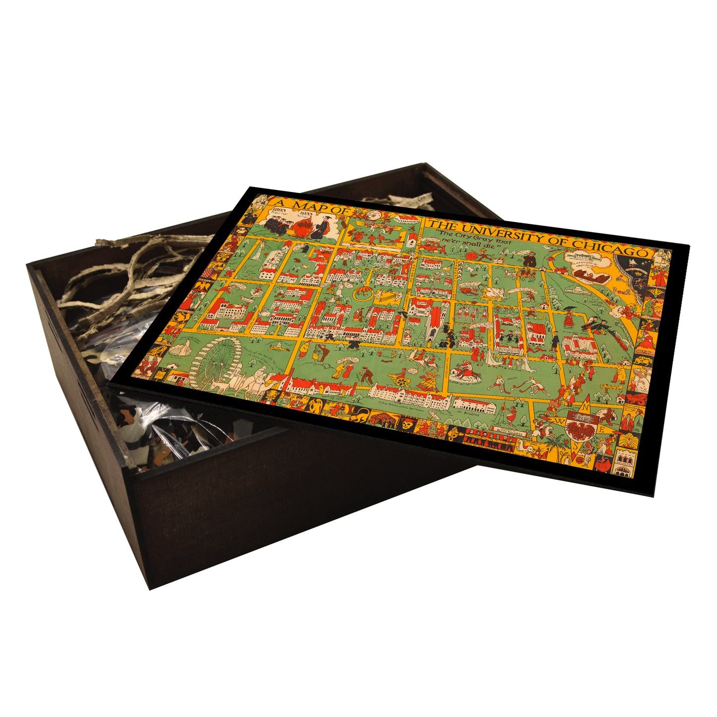 Vintage 1933 University of Chicago Map | Wooden Jigsaw Puzzle