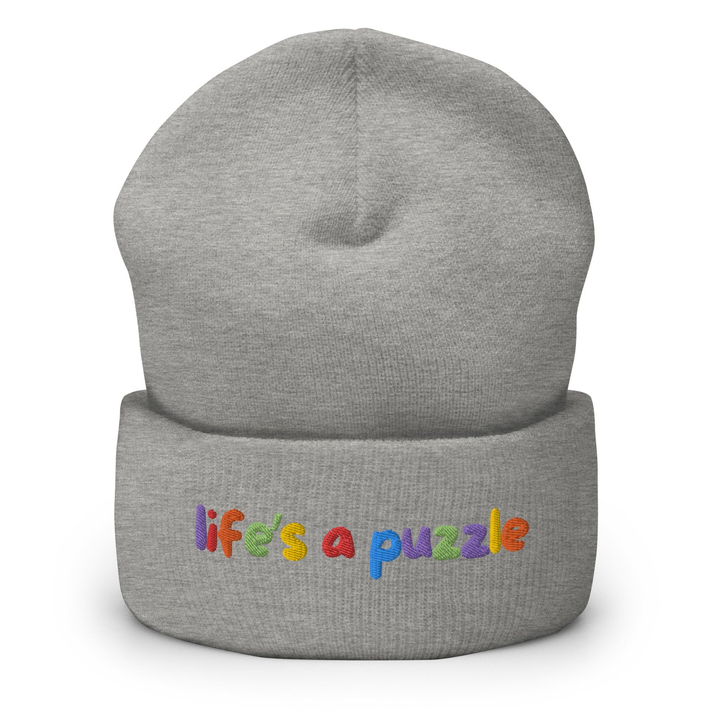 Cuffed Beanie | Life's a colorful puzzle