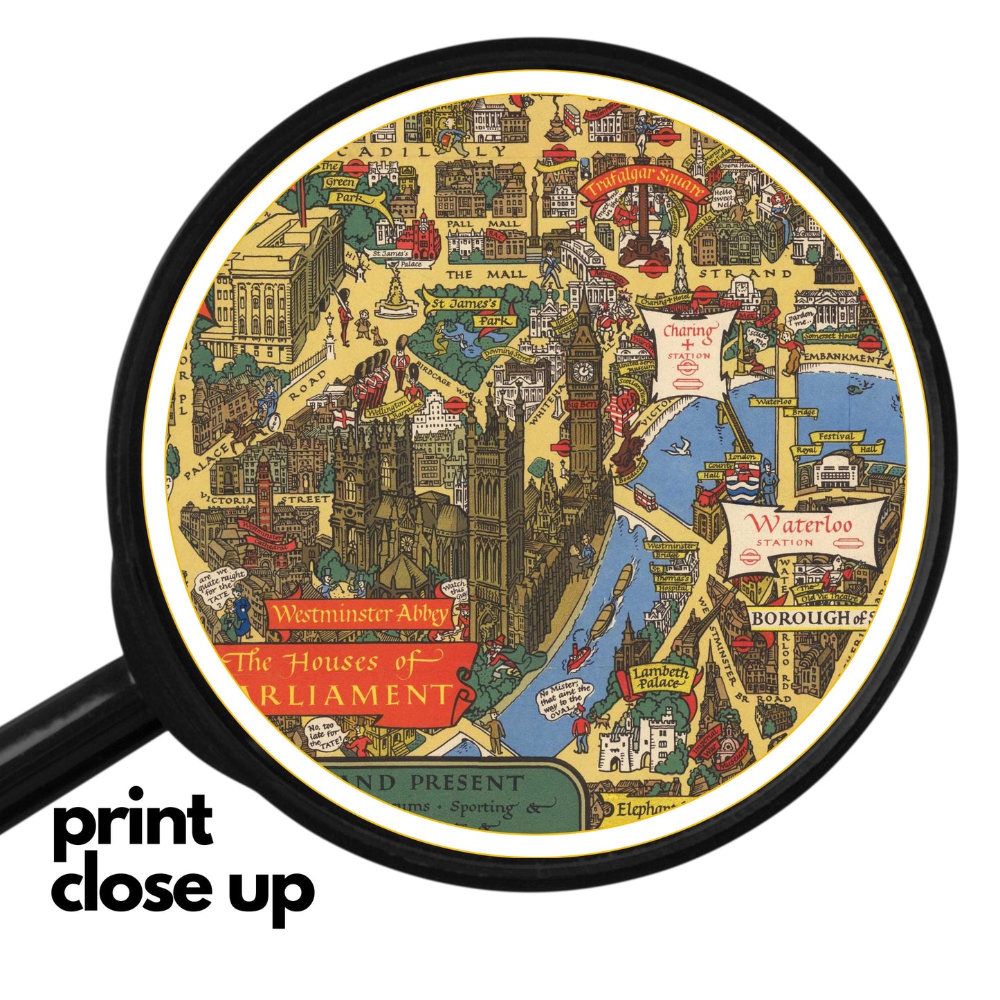 London Town Vintage Map – Wooden Jigsaw Puzzle