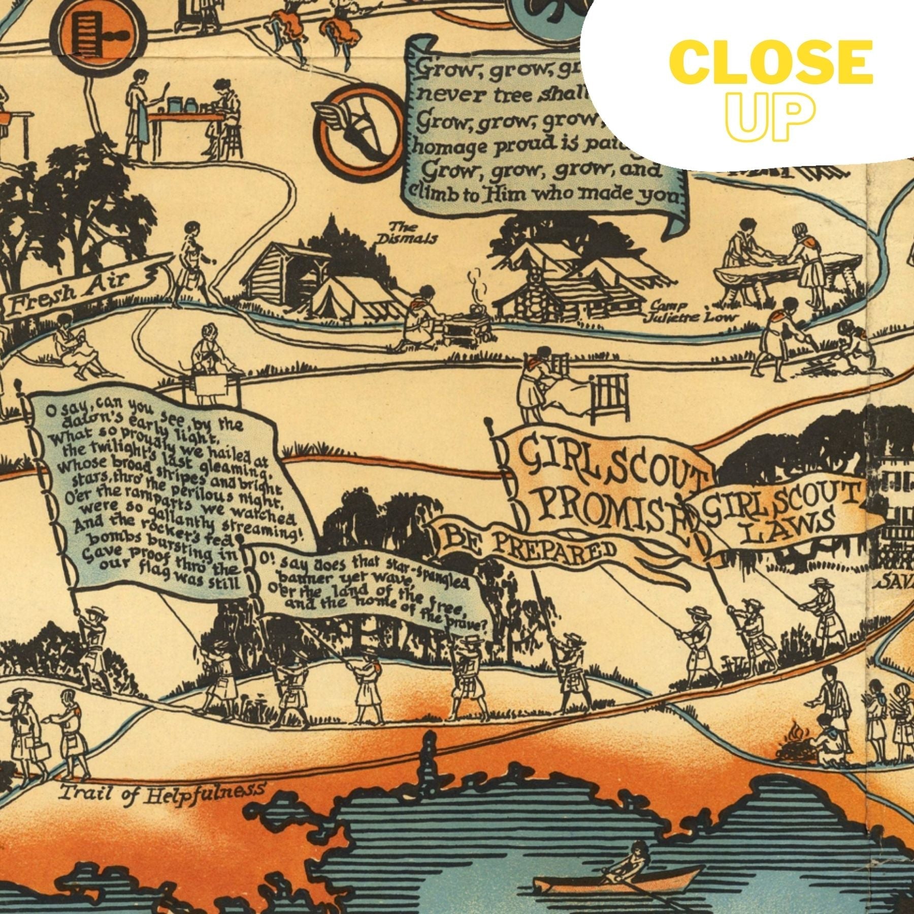 Girls SCOUTS Wooden Puzzle | Vintage art | Highways and byways of Girl Scouting