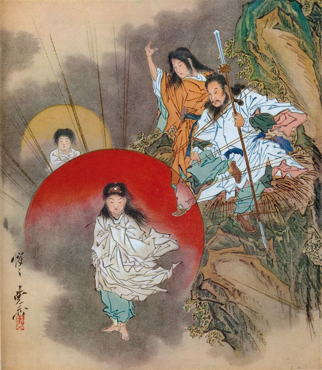 Amaterasu — Goddess of the Rising Sun | Kawanabe Kyosai Wooden Puzzle