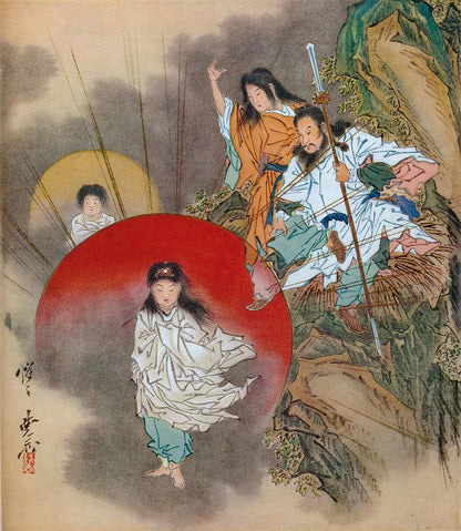 Amaterasu — Goddess of the Rising Sun | Kawanabe Kyosai Wooden Puzzle