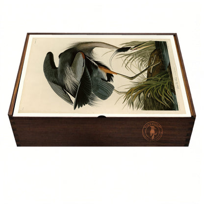 Great Heron by Audubon - Blue Crane Premium Wooden Jigsaw Puzzle