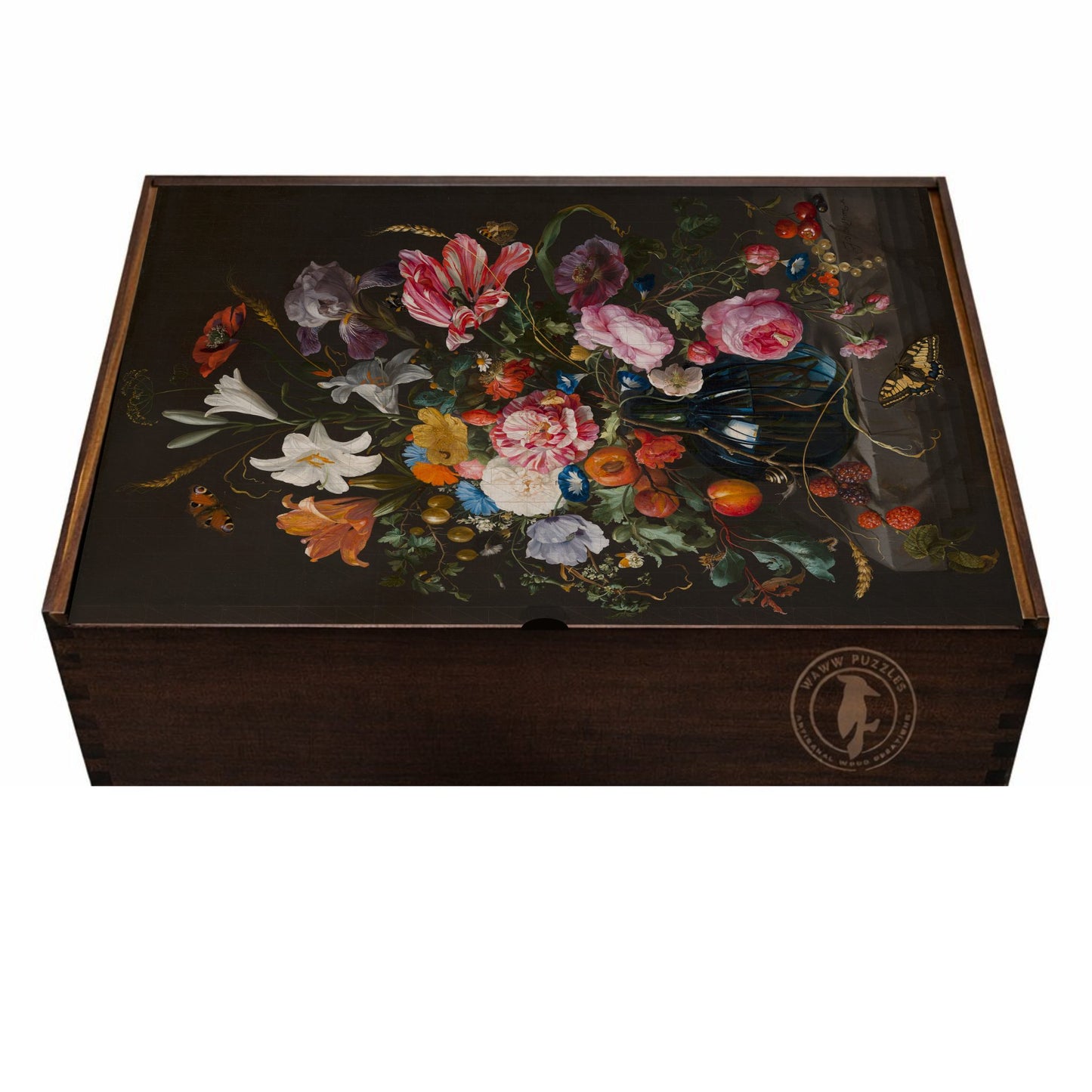 Vase of Flowers by De Heem - Premium Wooden Jigsaw Puzzle
