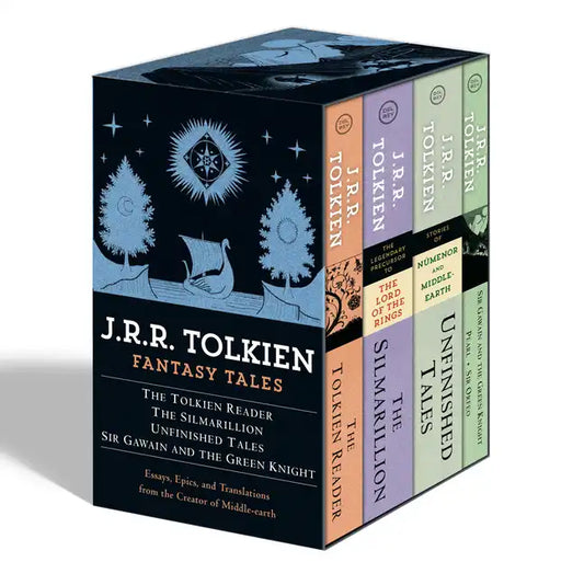 Tolkien Fantasy Tales Box Set (the Tolkien Reader, the Silmarillion, Unfinished Tales, Sir Gawain and the Green Knight): Essays, Epics, and Translatio - Boxed Set