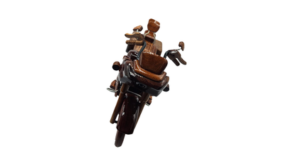 Classic Moto Mahogany Wood Desktop Motorcycle Model