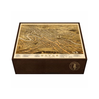 Dover New Hampshire Vintage Bird's Eye View -  Wooden Puzzle