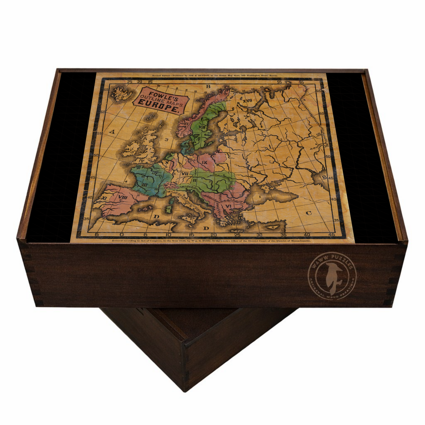 Fowle's Outline Maps by William B. Fowle - Wooden Puzzle