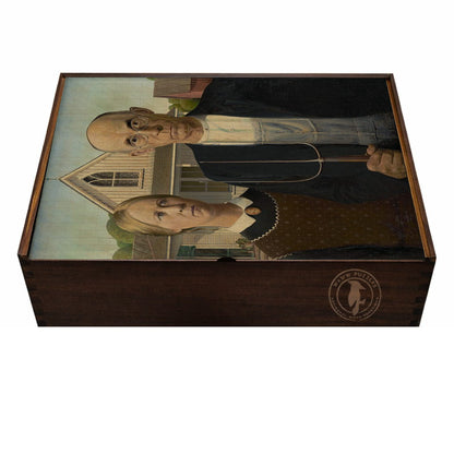 American Gothic by Grant Wood - Premium Wooden Puzzle