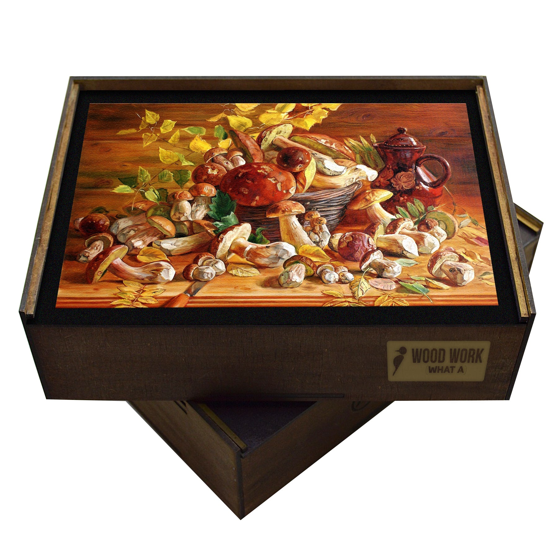 "Autumn Harvest" Wooden Puzzle – A Rustic Still Life of Woodland Bounty