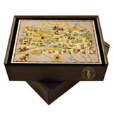 KANSAS State Wooden Puzzle | Vintage KS Pictorial Map | Adult Jigsaw Puzzles
