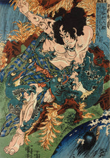 Utagawa Kuniyoshi Wooden Puzzle | Samurai Keyamura | Japanese Art Jigsaw Puzzle
