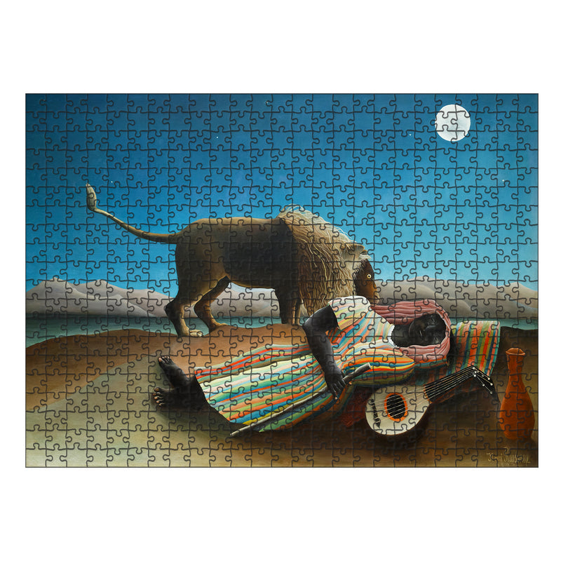 Sleeping Gypsy Wooden Puzzle | Henri Rousseau | Fine Art Jigsaw Puzzle