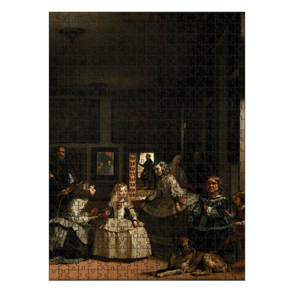 Las Meninas wooden jigsaw puzzle. Diego Velázquez masterpiece, 17th century, Spanish Baroque, Infanta Margarita Teresa.