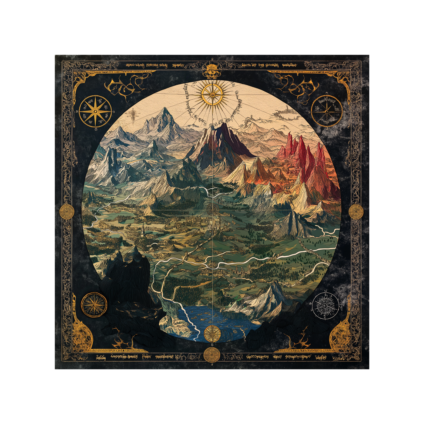 Middle Earth Wooden Puzzle | Jigsaw Tolkien's inspired 'Cartographer'