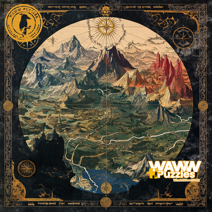 Middle Earth Wooden Puzzle | Jigsaw Tolkien's inspired 'Cartographer'