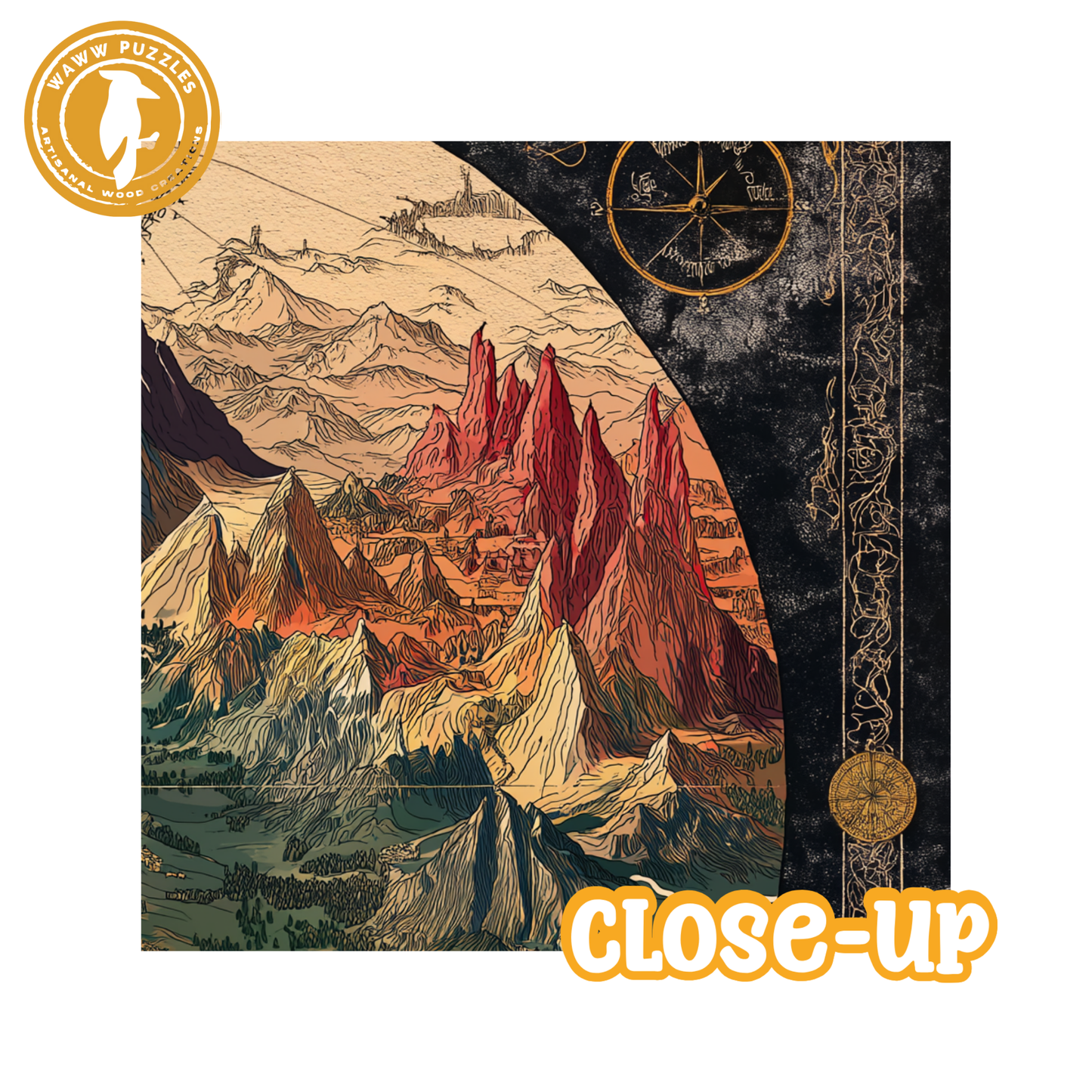 Middle Earth Wooden Puzzle | Jigsaw Tolkien's inspired 'Cartographer'