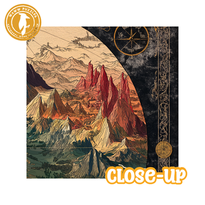 Middle Earth Wooden Puzzle | Jigsaw Tolkien's inspired 'Cartographer'
