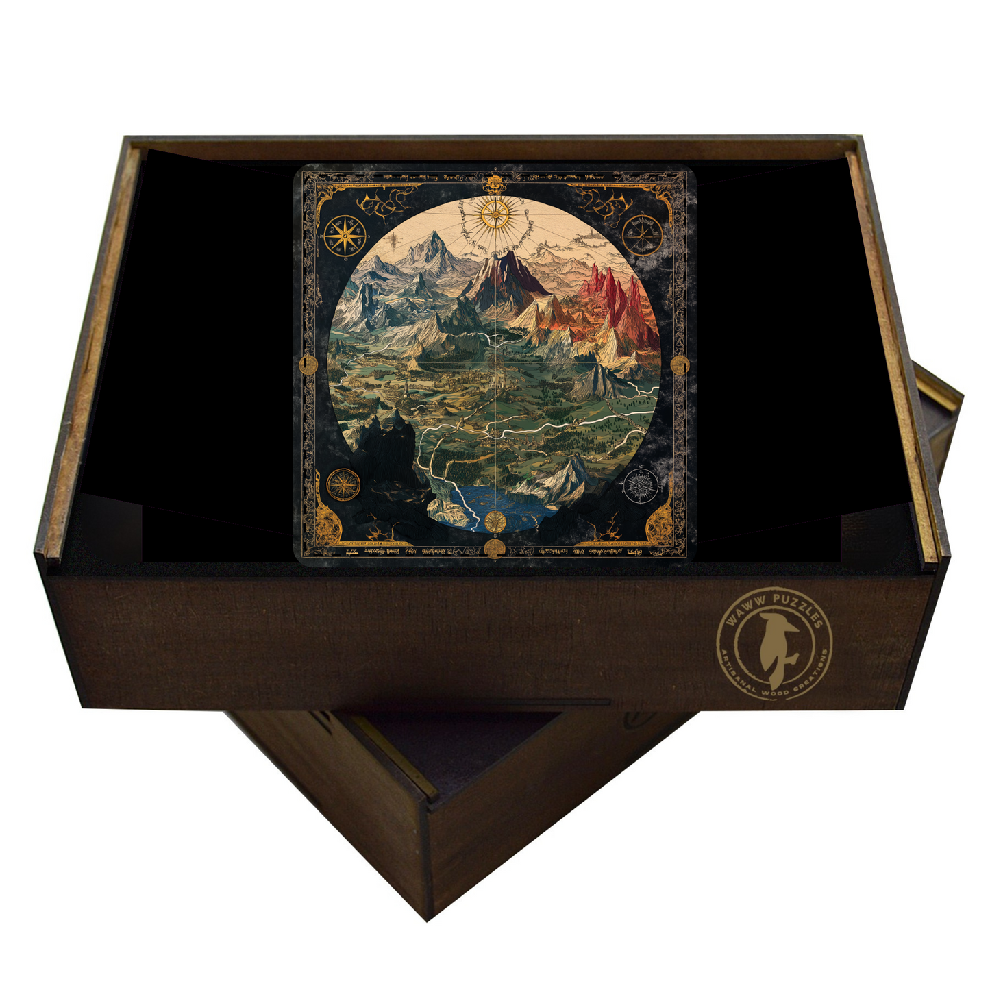 Middle Earth Wooden Puzzle | Jigsaw Tolkien's inspired 'Cartographer'