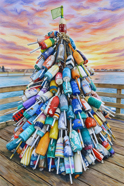 Maine Buoys - Premium Wooden Jigsaw Puzzle