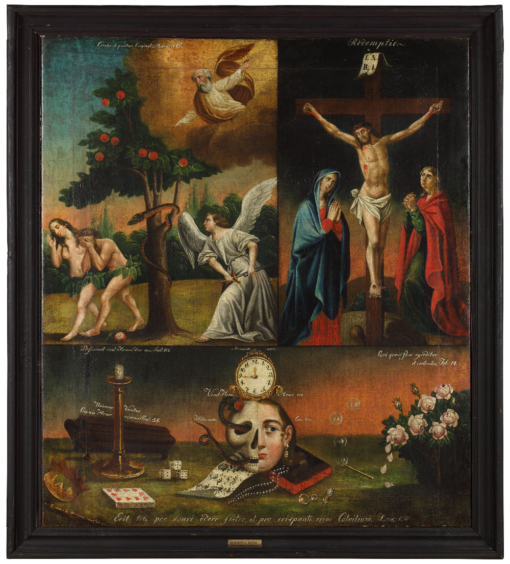 18th-century Memento mori painting with Baroque life and death symbolism