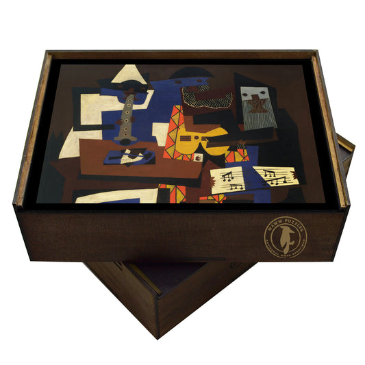 Picasso Famous Painting - "The Musicians" Art Replica made wooden jigsaw puzzle