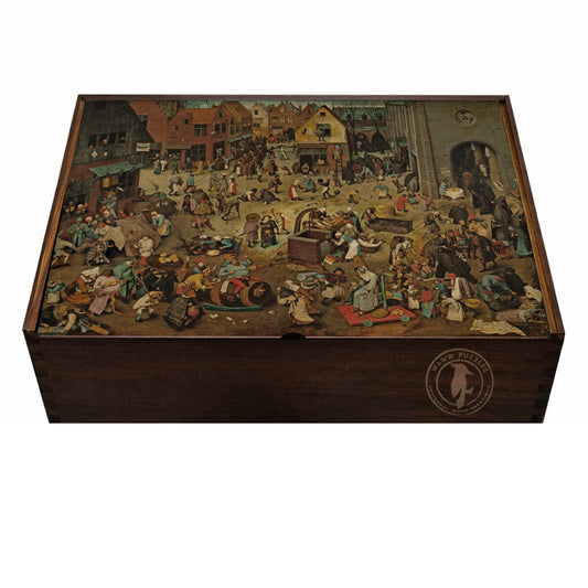 The Fight Between Carnival and Lent by Pieter Bruegel – Premium Wooden Puzzle