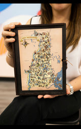 Antique PORTLAND ME Map | Wooden Puzzle | Adult Jigsaw | Map Collector gift