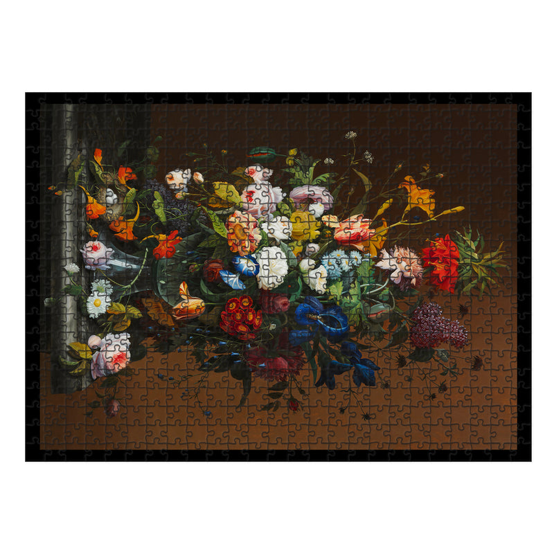 Nature themed | Severin Roesen wooden jigsaw Puzzle | "Still Life with Bird's Nest"