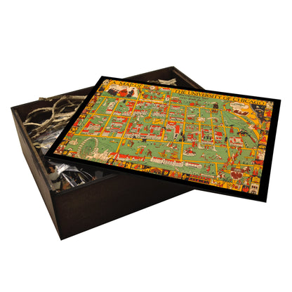 Vintage 1933 University of Chicago Map |  Wooden Jigsaw Puzzle