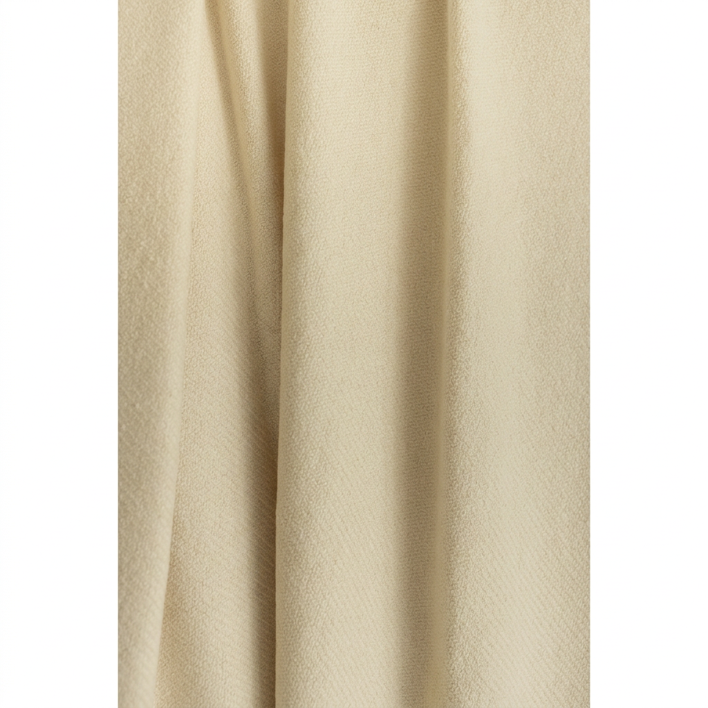 Handloomed Undyed Baby Alpaca & Peruvian Pima Cotton Throw Blanket | Ivory | Kulsi Collection