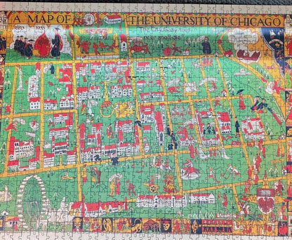 Vintage 1933 University of Chicago Map |  Wooden Jigsaw Puzzle