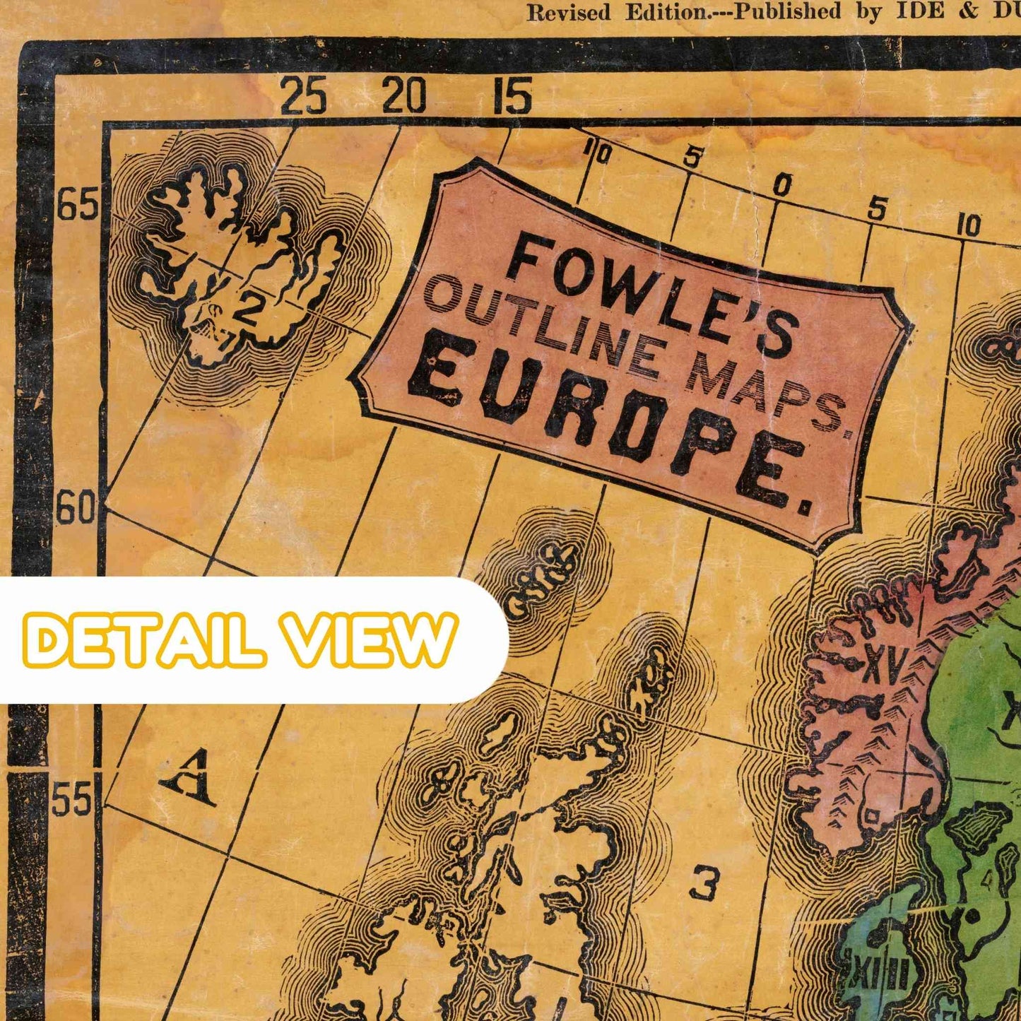 Fowle's Outline Maps by William B. Fowle - Wooden Puzzle