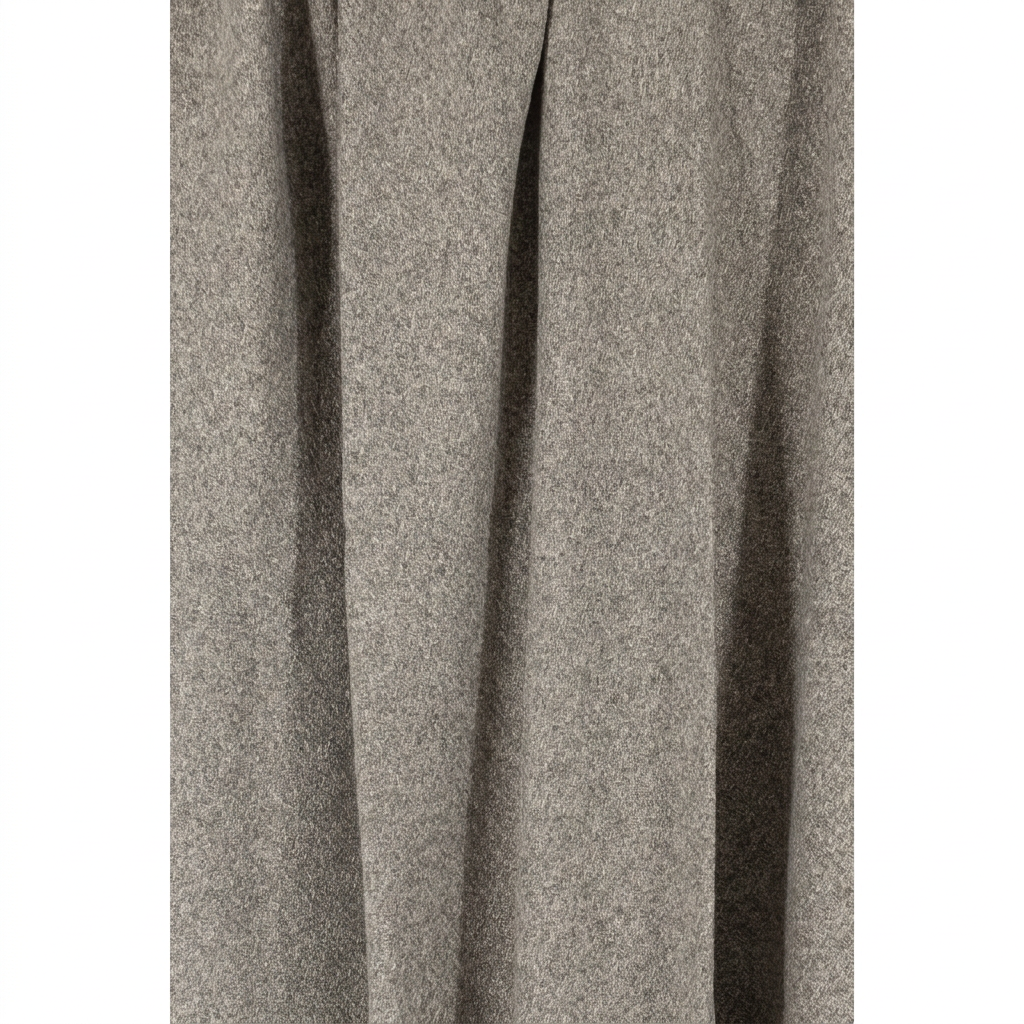 Handloomed Undyed Baby Alpaca & Peruvian Pima Cotton Throw Blanket | Graphite | Kulsi Collection