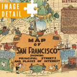 San Francisco Jigsaw Puzzle | Wooden Puzzle | Adult Jigsaw | Map Collector gift