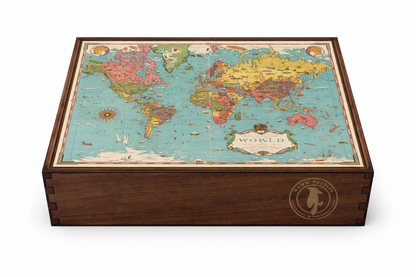 Mercator Map of the World by Dudley Chase - Premium Wooden Jigsaw Puzzle
