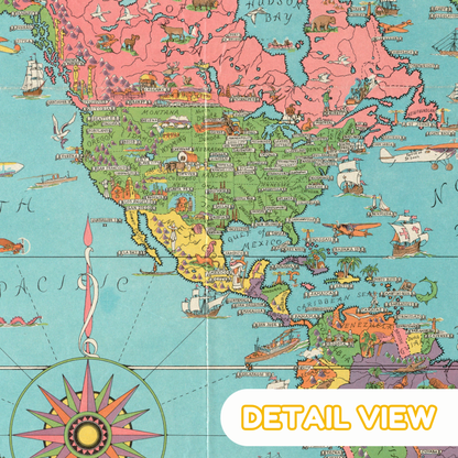 Mercator Map of the World by Dudley Chase - Premium Wooden Jigsaw Puzzle