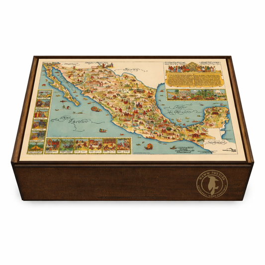 Mexico Map by Medina - Premium Wooden Jigsaw Puzzle
