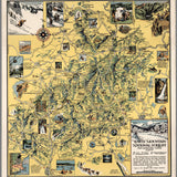 New Hampshire White Mountains | Vintage Map | Wooden Jigsaw Puzzle