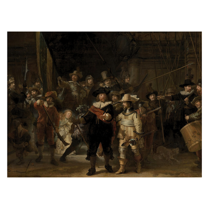 Rembrandt's Night Watch: Wooden Jigsaw Art Puzzle