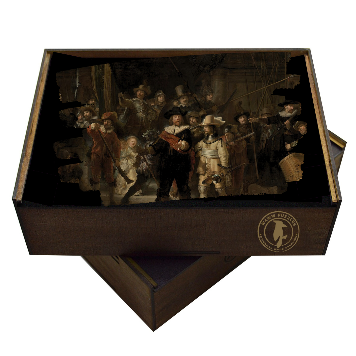 Rembrandt's Night Watch: Wooden Jigsaw Art Puzzle