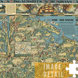 Vintage Cape Ann North Shore COMPLETE Map | Wooden Jigsaw Puzzle | Essex County Massachusetts