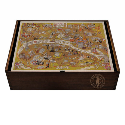 Paris France Map Wooden Puzzle – 1930 Art Deco Zaidenberg | Rare