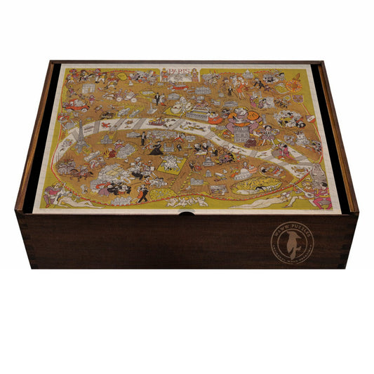 Paris France Map Wooden Puzzle – 1930 Art Deco Zaidenberg | Rare