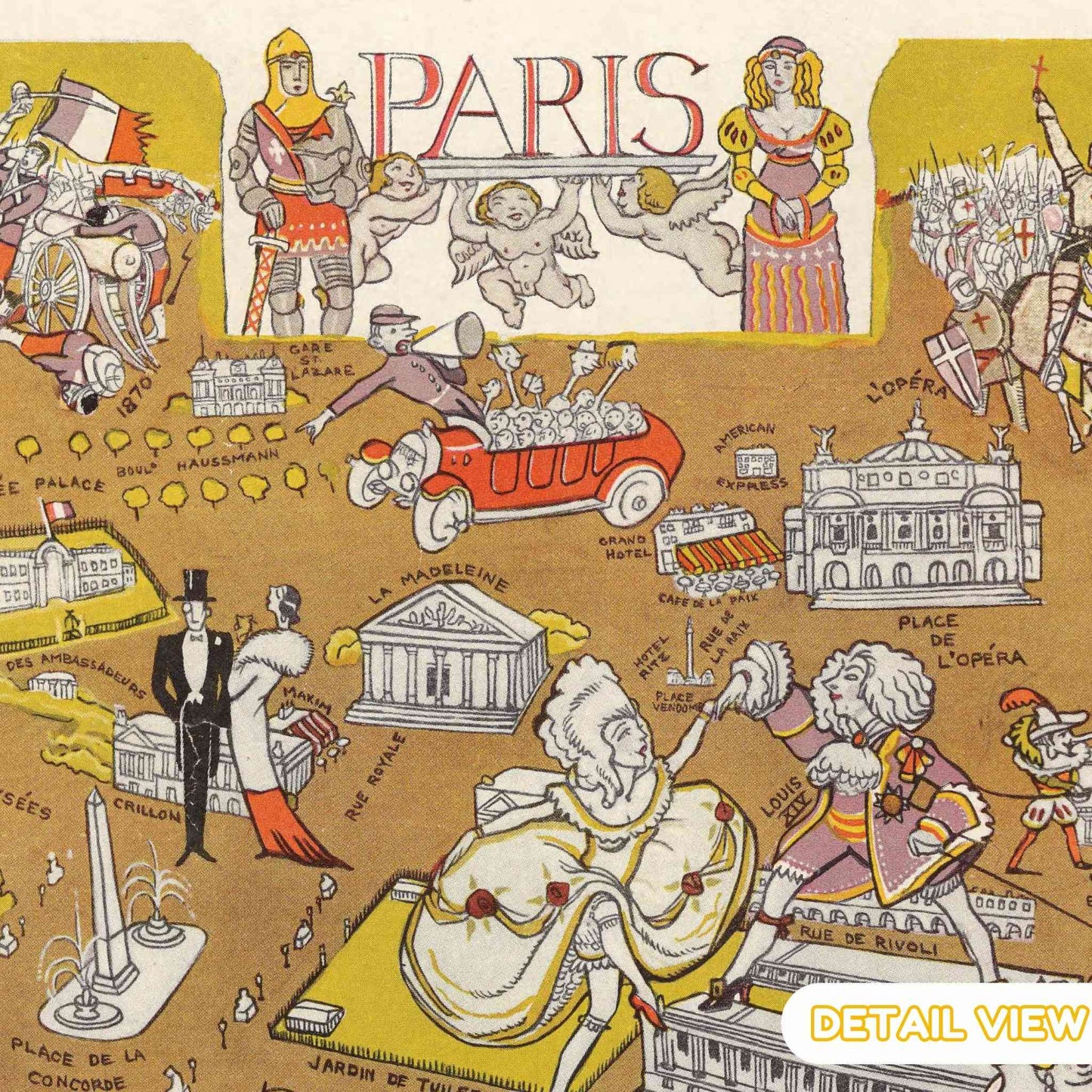 Paris France Map Wooden Puzzle – 1930 Art Deco Zaidenberg | Rare