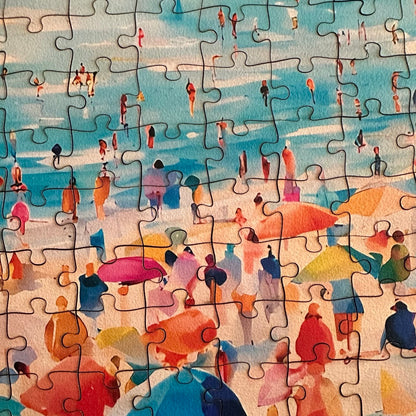 New England Beach Wooden Puzzle | Summer Paradise Jigsaw | Coastal Escape | Adult Jigsaw Puzzle