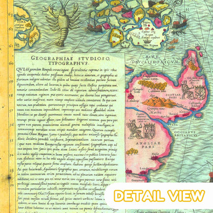Detail of sea monsters from carta marina by olaus magnus renaissance cartography 1539